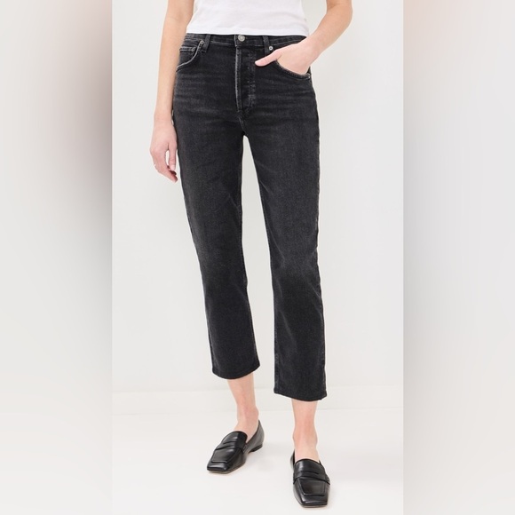 AGOLDE Riley High Rise Straight Crop Jeans - Picture 2 of 8